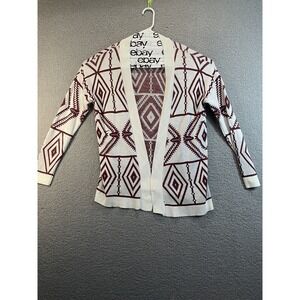 Debut Aztec Cardigan Womens Drape Size Large